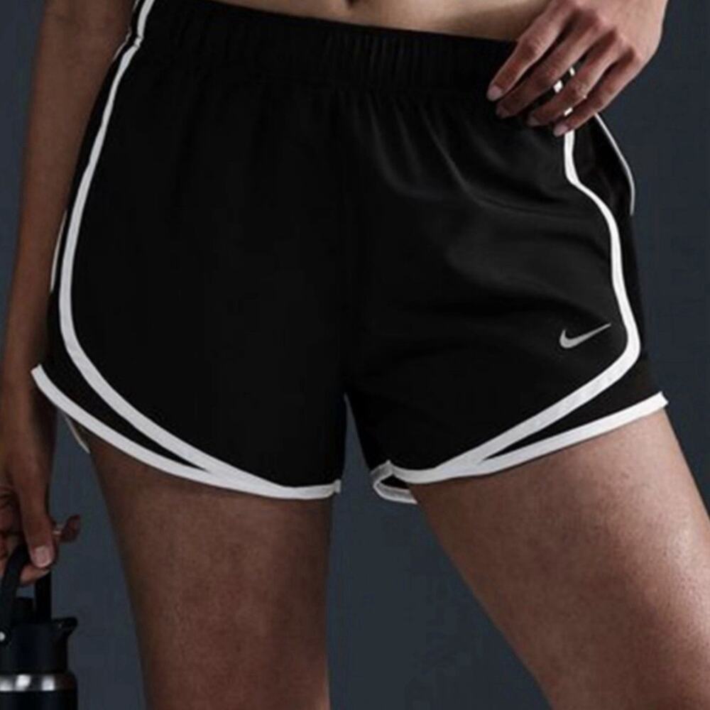 Nike Women’s M 3” Dri-Fit Tempo Running Shorts Black White Trim 831558-011